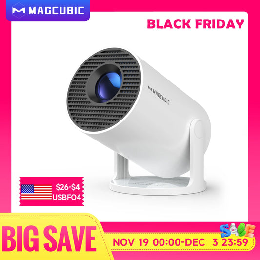 Magcubic HY300 Pro Projector 200ANSI Native 720P Wireless Screen Mirroring System Dual Band WiFi Hi-chip A3100 for Home Theater